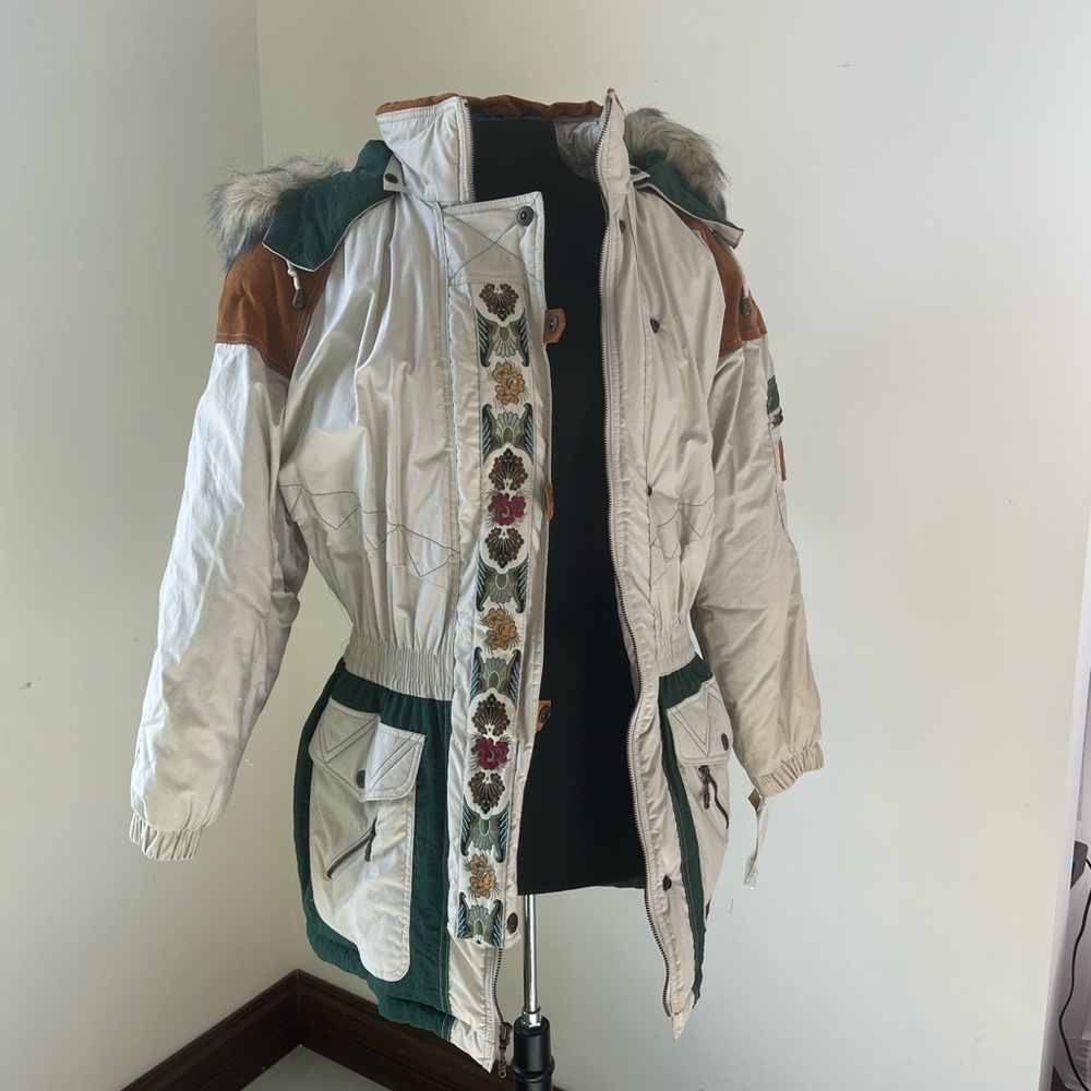 MONGOLIAN LAMB PARKA 90s Vintage Winter Coat, Otello Pelle